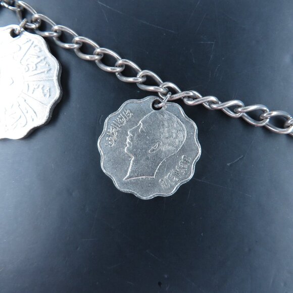 1937 Iraq 10 Fils Coin Charm Bracelet - Picture 4 of 12